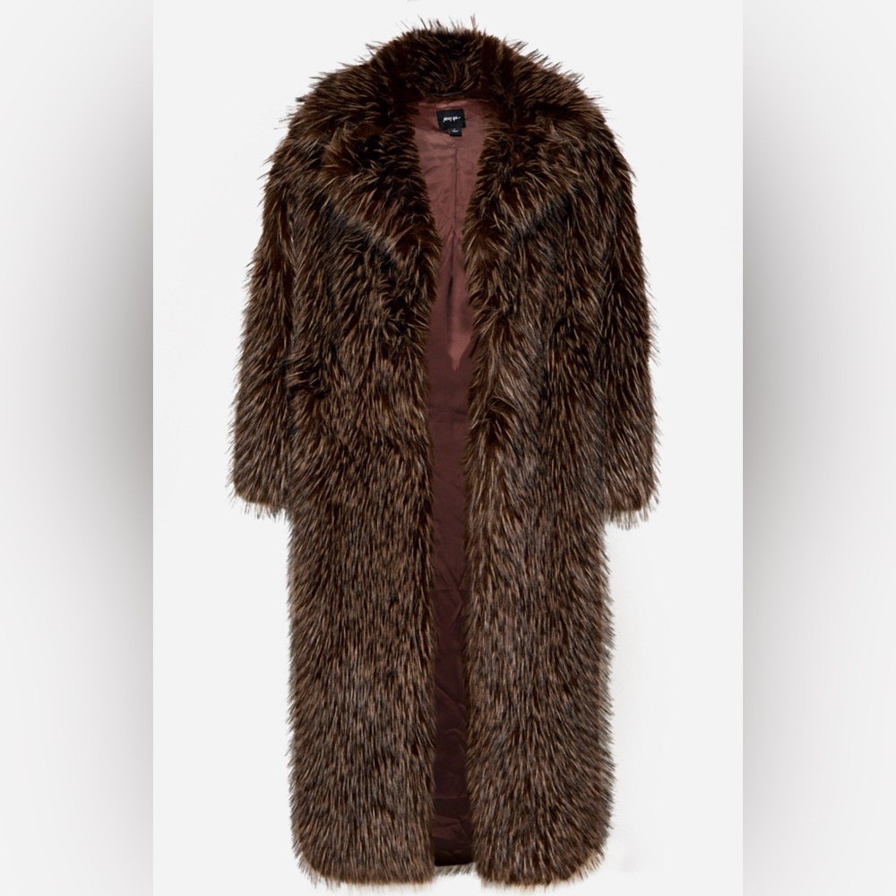 Premium Plush Tipped Faux Fur Coat